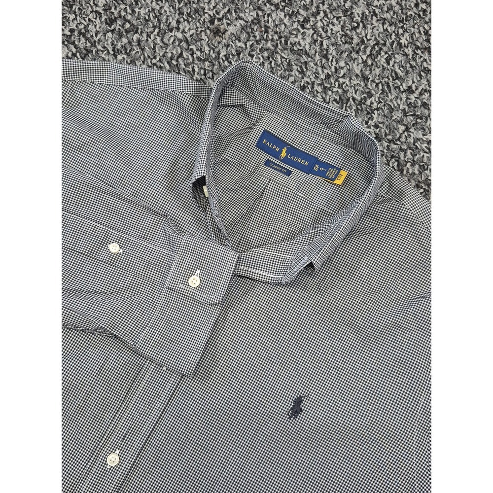 Polo Ralph Lauren Long‎ Sleeve XL Mens Black Gingham Check Shirt Button Down